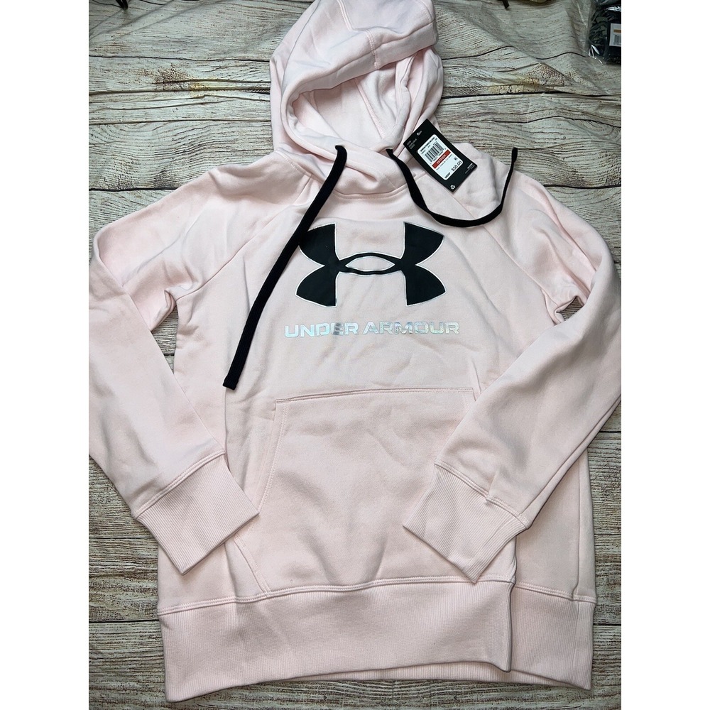 Under Armour Women's XS Light Pink Hoodie Hooded Sweatshirt NEW